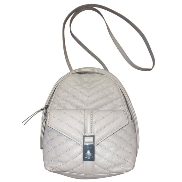 Botkier Dakota Backpack Gray Leather  Purse With Adjustable Strap Front Pocket - Picture 1 of 7